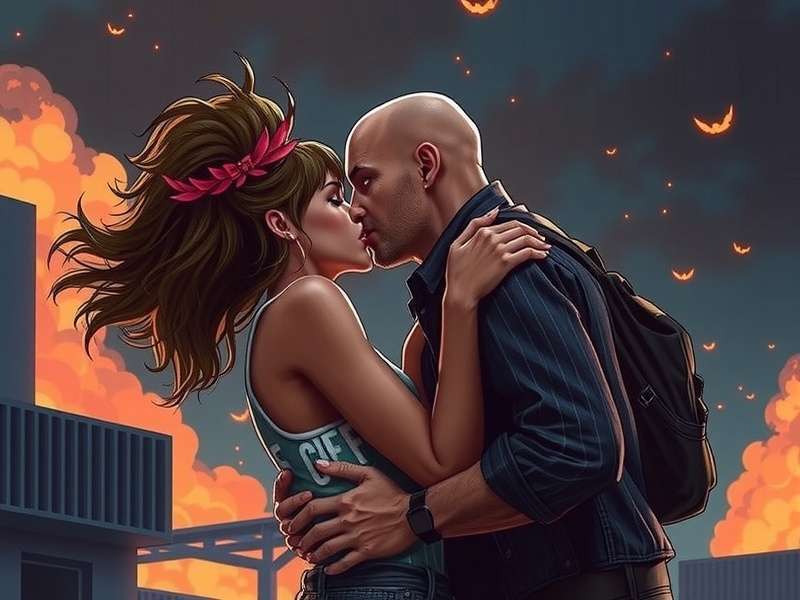 Dynamite Kiss Series Bangboo in action within New Eridu cityscape